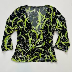 Y2K Vintage Swirl Print Top
